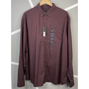 Banana Republic Slim Softwash Organic Cotton Shirt Men’s XXL Red Black Check NWT